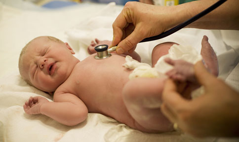 newborn baby at hospital