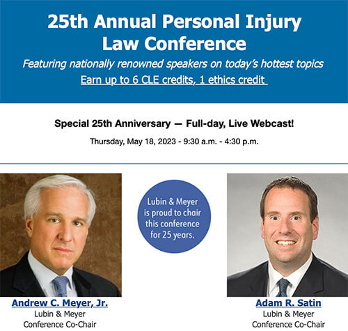 MCLE-25th Annual Personal Injury Conference cochairs