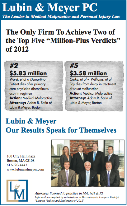 Largest Verdicts 2012 ad