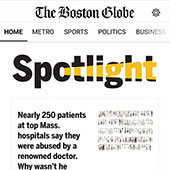 Boston Globe Spotlight - Dr. Derrick Todd